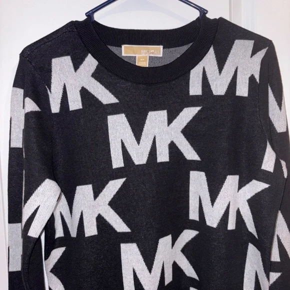Michael Kors Long Sleeve Monogrammed Sweaters for Women Size Small - Picture 3 of 12